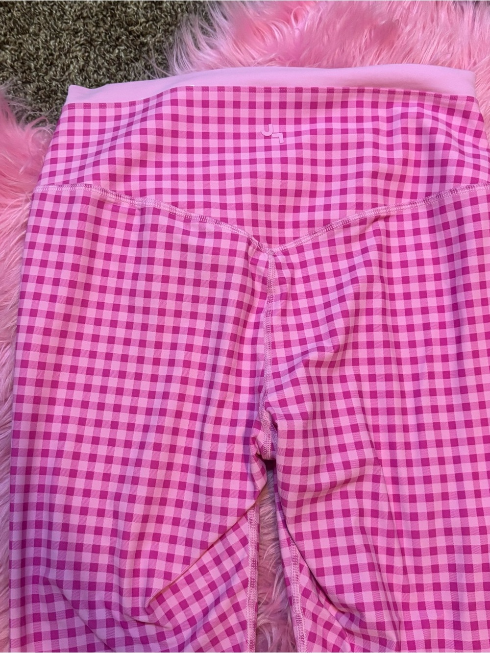 JoyLab Pink Gingham High Rise Leggings Women’s Medium Workout - Picture 5 of 5